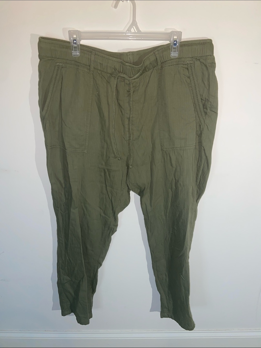 Old Navy Olive Green Cotton Drawstring Pants Size XL